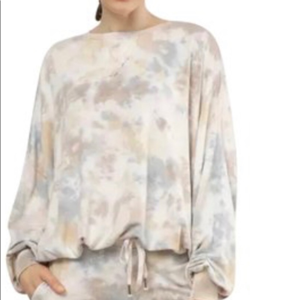 Young Fabulous & Broke Juliette Tie Dye Neutrals Crewneck Sweatshirt sz XS